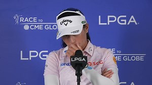 World number one JeenoThitikul talked to the presss after firing a blazing 9-under with nine birdies to take the 3-shot lead on 14-under at the halfway stage of the CME Group Tour Championship at par-72 Ritz Carlton Golf Resort in Florida, USA on Nov 21,2025 After 36 holes #CME Group Tour Championship 1 (-14) Jeeno Thitikul (THA) 2 (-11) Sei Young Kim (KOR) T3 (-10) N. Hataoka (JPN) T3 (-10) S. Lee (KOR) T5 (-9) N. Korda (USA) T5 (-9) P. Anannarukarn (THA) T9 (-8) P. Tavatankit credit #lpga | Si