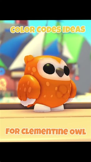 Clementine Owl Color Code Ideas! | #adoptme #playadoptme #adoptmeupdate #adoptmeup#adoptmetrades