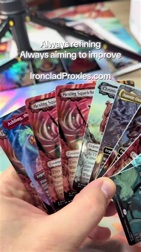 Little process…. Always trying to improve. I love making proxy cards for people, it never feels like work! #mtg #proxy #tcg #lovewhatyoudo #community