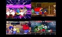 Mix of 4 videos from youtube : Team Danger Mouse vs Team Mickey Mouse 16v16 Patch MUGEN 1.0 Battle!!!