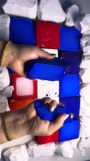 Blue & White Gym Chalk 💙🤍 | Perfect Snap ASMR