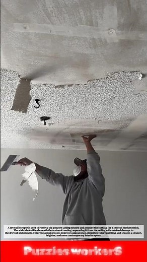 Ceiling Makeover Magic! Removing Popcorn Texture in Minutes