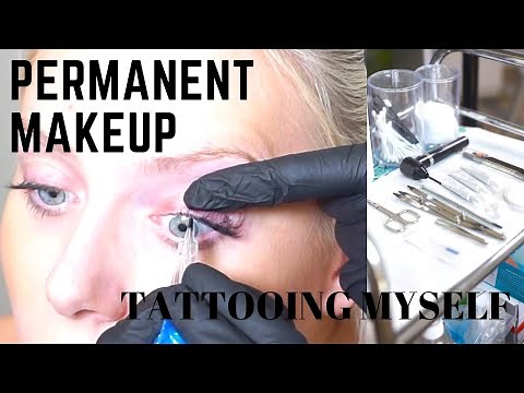 PERMANENT MAKEUP - tattooing my own eyeliner/lashline enhancement