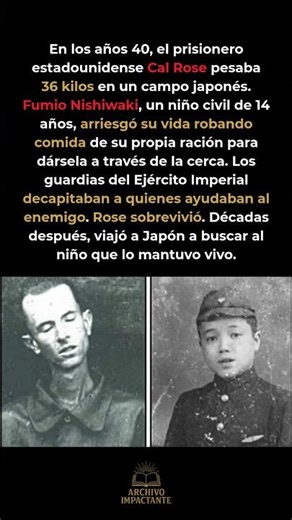 El niño japonés que salvó a su enemigo con arroz #WW2 #Historia