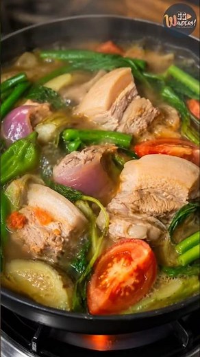 🔥 One spoon and you're hooked! Authentic Pork Sinigang at home! 🍲 Follow for more!