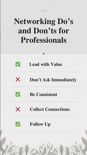 Networking Do’s and Don’ts for Professionals
