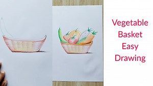 How to draw vegetable basket | Vegetable basket easy drawing step by step | Priyanka creative guru