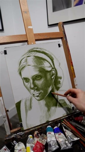 Can You Draw Portrait Using Only One Color?