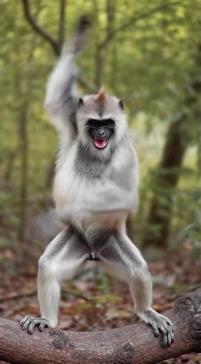 Energetic Monkey Disco Dance | Funky Moves & Confident Vibes 🕺🐒 #monkey #monkeydance #monkeyvideo