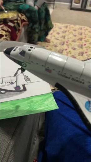drawing NASA space shuttle Atlantis