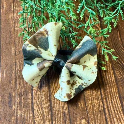 Cowhide Print Bow: Nylon Headband or Gator Clip Option - Etsy