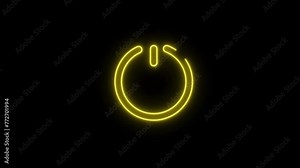 Power Switch on or off icon background animation.power on off icon