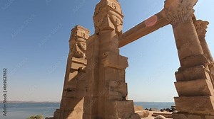 Historic Kalabsha Temple on Nasser Reservoir Island, Upper Egypt