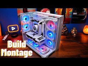 Lian Li O11 Vision Compact Build timelapse - Intel Core i9-14900K, Asus BTF Mobo, Lian Li SL-INF