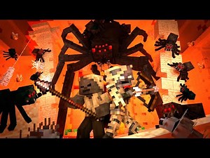 SPIDER QUEEN - Camel Husk and Parched vs Spider Army (Minecraft Movie Animation)