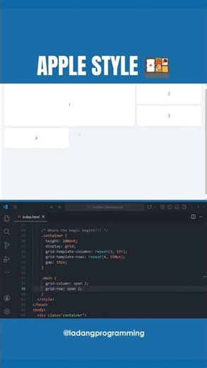 Create Apple Bento Grid CSS 🍱 #WebDesign