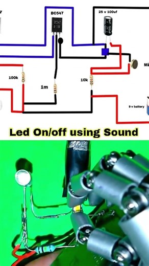 Clap Activated LED Light Circuit #electronicsproject #electronicsdiy
