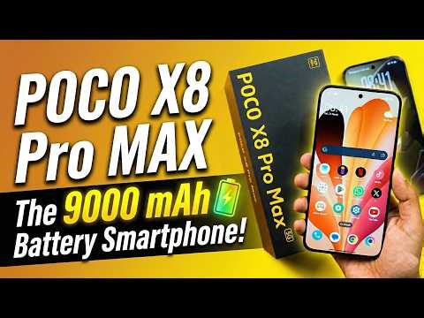 POCO X8 Pro Max & X8 Pro Hands On - 9000 mAh Battery Smartphone!