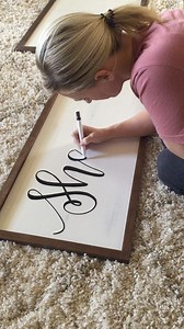 1.2M views · 4.4K reactions | Learn to letter with me in my online lettering class: beginners.learnwithdanielle.com Here I am lettering on a solid wood sign we made in house. | Imperfect Dust - Hand Lettered Art by Danielle | Facebook
