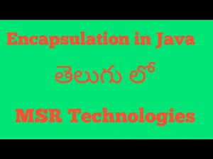 Encapsulation in java with example in telugu
