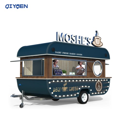 12ft Fast Food Trailer Small Outdoor Restaurant Concession Trucks Fully Equipped With Ice Cream Kebab Mini Hamburger & Toilet