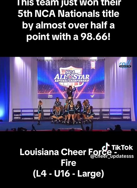Louisiana Cheer Force Wins Fifth NCA Nationals Title