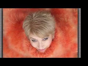Langhaar LUXUS Mohair FUZZY SWEATER PULLOVER gelb orange M L lady mohair