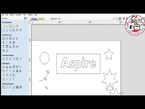#Vectric #Aspire 9.5 #introduction #2D #Beginner #Tutorial -1#Introduction #CNC #cnc #Woodworking