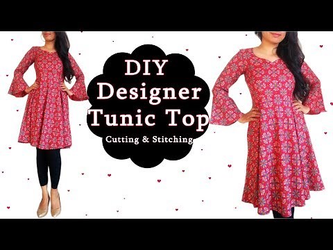 DIY Designer Tunic Top Cutting & Stitching | Easy Sewing Project for All Age & Sizes