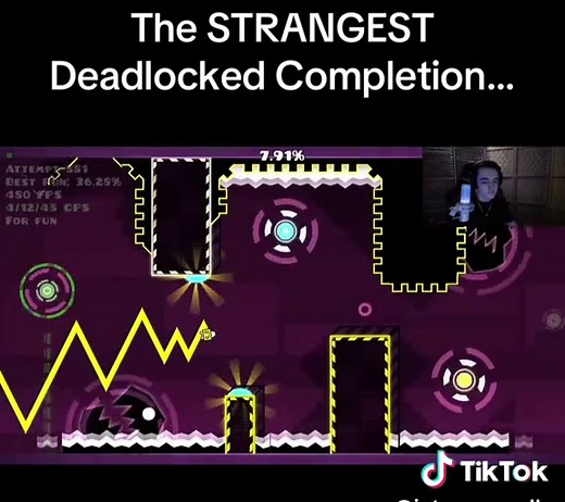 Completing Deadlocked Level in Geometry Dash