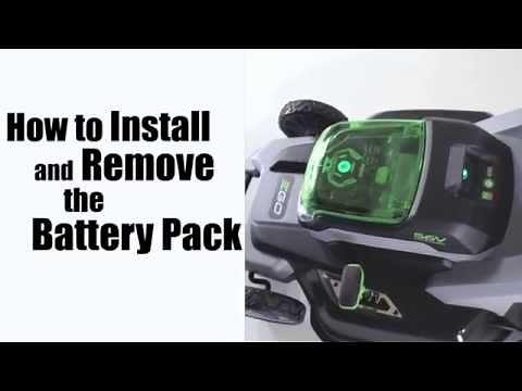 Installing and Removing Your EGO Mower Battery