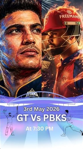 Today Ipl match GT Vs PBKS #ipl #rcb #cricket #ipl2026 #csk #srh #cricketnews #kkr #pbks #gt #rr #mi