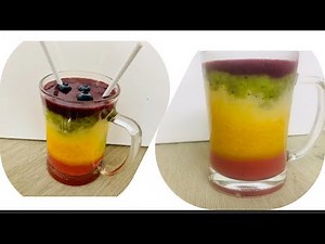 Rainbow juice | Layered fruit juice