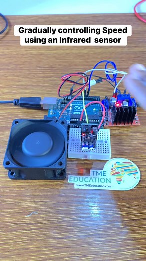 10K views · 60 reactions | Gradually controlling Speed using an Infrared sensor | Upload Ideas with Itamar | Facebook