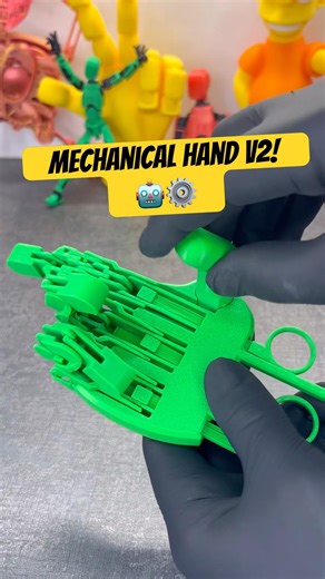 This mechanical hand is 100% 3D printed! ⚙️😲 #shorts