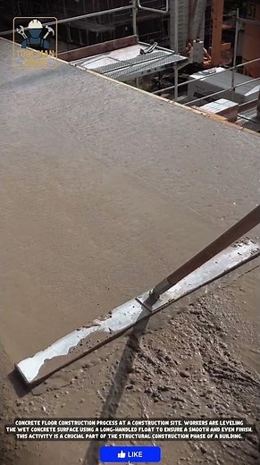 A Quick & Easy Way to Level Cast Concrete with a Long Float #workers #tools
