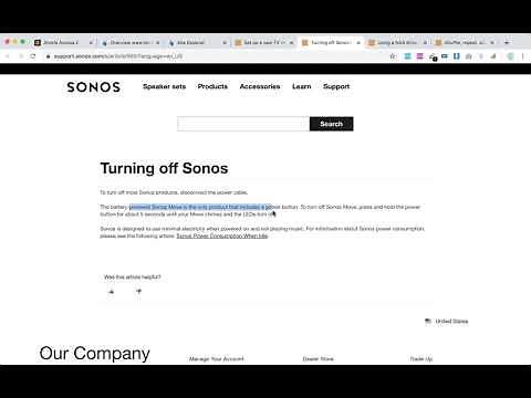 How to TURN OFF SONOS?