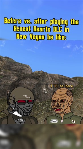 Before vs. after playing the Honest Hearts DLC in Fallout New Vegas be like: #fallout #memes #shorts