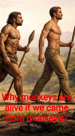 Why Monkeys Still Exist If Humans Evolved From monkey? 🐒🤯#shorts #facts #animalfacts #telugu
