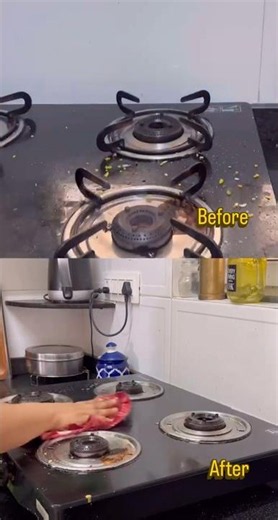 How I Clean a Greasy Stove in Just a Few Minutes with Pollie Kitchen Cleaner ft. Pollie