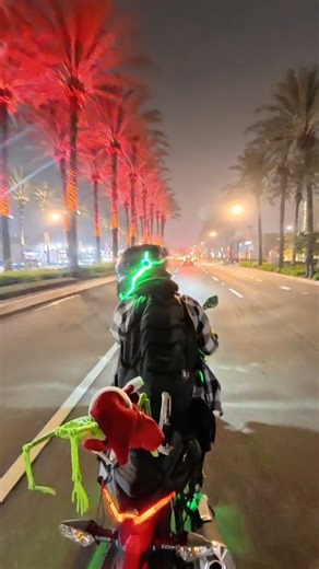 Phantom on Instagram: "Had to take the Dannys out for some holiday riding💀🎅💀 #ninja500 #kawasakininja #bikelife #phantom #phantompham #shoei #lightmode #underglow #motorcycle #twowheels #christmas #newpost"
