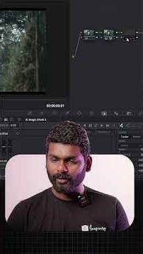 Change Background Color, contrast and blur background using magic mask at Davinci Resolve.