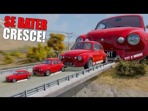 Cada vez que eu bato, o carro DOBRA o TAMANHO!