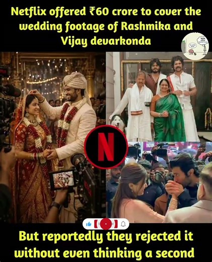 ₹60 Crore REJECTED! 😱💍 Why Rashmika & Vijay Said No to Netflix.#shorts #viral #trending #ytshorts