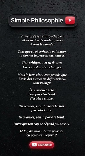 Devenir intouchable