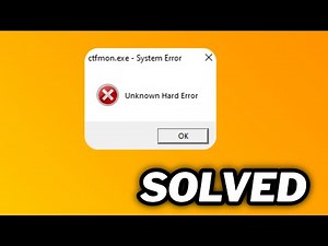 (FIXED) ctfmon.exe system error in windows 10/11