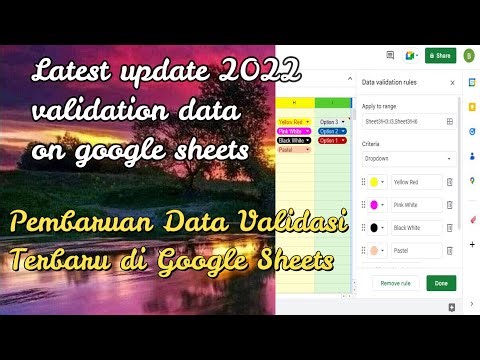 LATEST UPDATE 2022 VALIDATION DATA ON GOOGLE SHEETS # PEMBARUAN DATA VALIDASI TERBARU