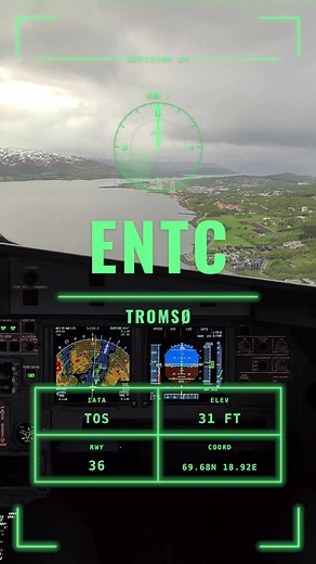 Crosswind and Tailwind Landing at Tromsø Airport (A320)