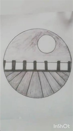 How to draw landscape easy way 🌆