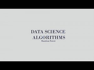 DATA SCIENCE ALGORITHS || Random Forest |WITS UNIVERSITY